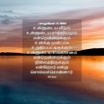 Picture 04 - 2 சாமுவேல் 7:16 TAMIRV - உன்னுடைய வீடும், - Bible Verse Picture