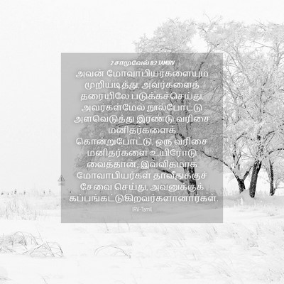 Picture 04 - 2 சாமுவேல் 8:2 TAMIRV - அவன் - Bible Verse Picture