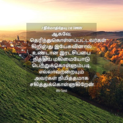 Picture 04 - 2 தீமோத்தேயு 2:10 TAMIRV - ஆகவே, - Bible Verse Picture