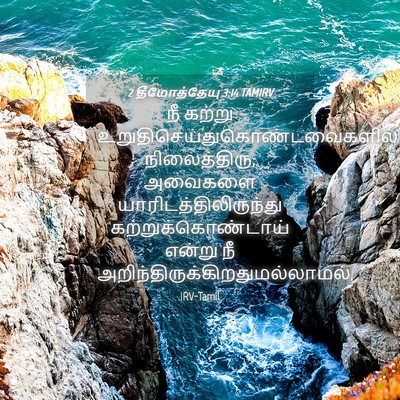 Picture 04 - 2 தீமோத்தேயு 3:14 TAMIRV - நீ கற்று - Bible Verse Picture