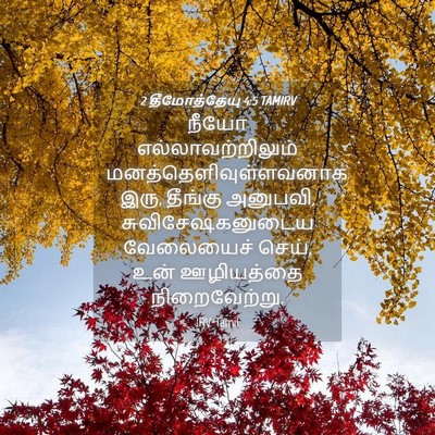 Picture 04 - 2 தீமோத்தேயு 4:5 TAMIRV - நீயோ - Bible Verse Picture