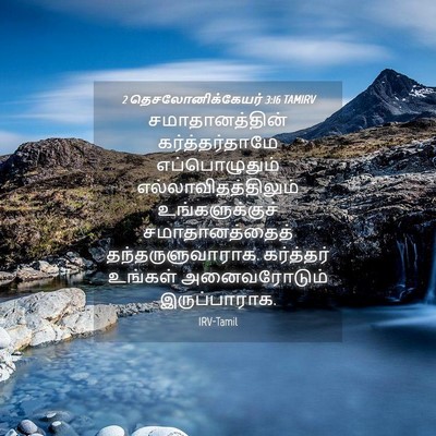 Picture 04 - 2 தெசலோனிக்கேயர் 3:16 TAMIRV - சமாதானத்தின் - Bible Verse Picture
