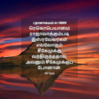 Picture 04 - 2 நாளாகமம் 10:1 TAMIRV - ரெகொபெயாமை - Bible Verse Picture
