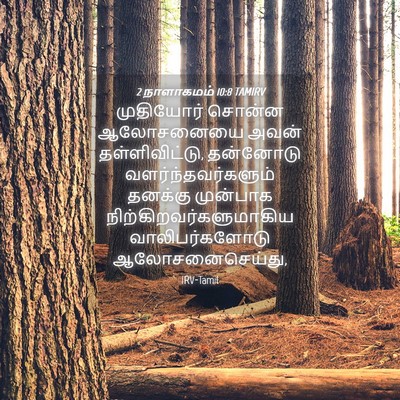 Picture 04 - 2 நாளாகமம் 10:8 TAMIRV - முதியோர் சொன்ன - Bible Verse Picture