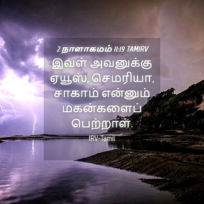 Picture 04 - 2 நாளாகமம் 11:19 TAMIRV - இவள் அவனுக்கு - Bible Verse Picture