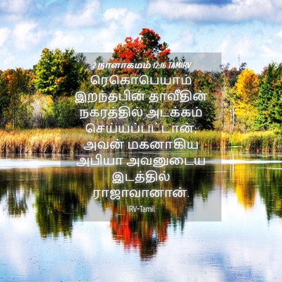 Picture 04 - 2 நாளாகமம் 12:16 TAMIRV - ரெகொபெயாம் - Bible Verse Picture
