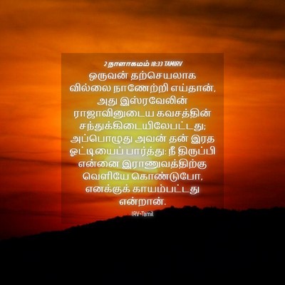 Picture 04 - 2 நாளாகமம் 18:33 TAMIRV - ஒருவன் தற்செயலாக - Bible Verse Picture