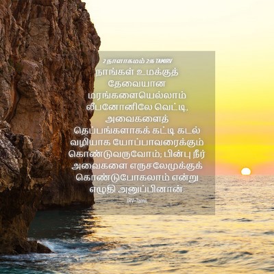 Picture 04 - 2 நாளாகமம் 2:16 TAMIRV - நாங்கள் உமக்குத் - Bible Verse Picture