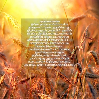 Picture 04 - 2 நாளாகமம் 23:13 TAMIRV - இதோ, நுழைவாயிலில் - Bible Verse Picture