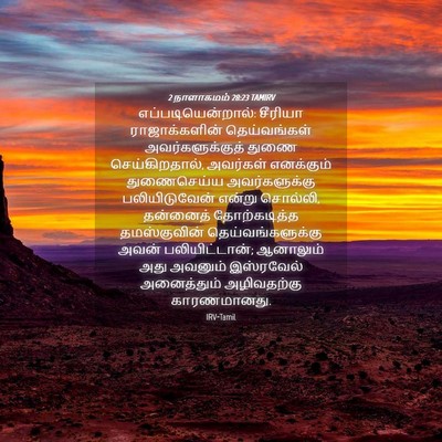 Picture 04 - 2 நாளாகமம் 28:23 TAMIRV - எப்படியென்றால்: - Bible Verse Picture
