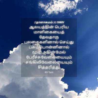 Picture 04 - 2 நாளாகமம் 3:5 TAMIRV - ஆலயத்தின் பெரிய - Bible Verse Picture