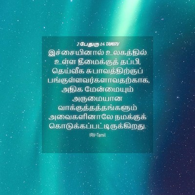 Picture 04 - 2 பேதுரு 1:4 TAMIRV - இச்சையினால் - Bible Verse Picture
