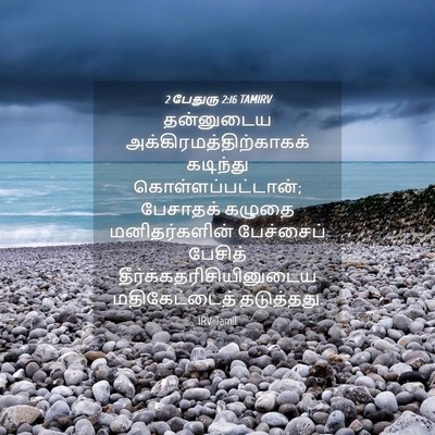 Picture 04 - 2 பேதுரு 2:16 TAMIRV - தன்னுடைய - Bible Verse Picture