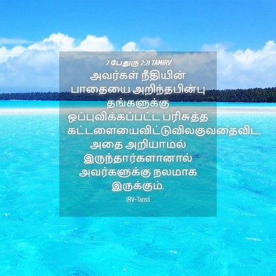 Picture 04 - 2 பேதுரு 2:21 TAMIRV - அவர்கள் நீதியின் - Bible Verse Picture