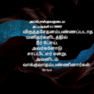 Picture 04 - அப்போஸ்தலருடைய நடபடிகள் 11:3 TAMIRV -  - Bible Verse Picture