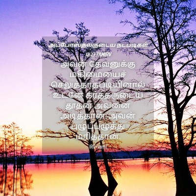 Picture 04 - அப்போஸ்தலருடைய நடபடிகள் 12:23 TAMIRV - அவன் தேவனுக்கு - Bible Verse Picture