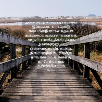 Picture 04 - அப்போஸ்தலருடைய நடபடிகள் 13:33 TAMIRV - இயேசுவை உயிரோடு - Bible Verse Picture