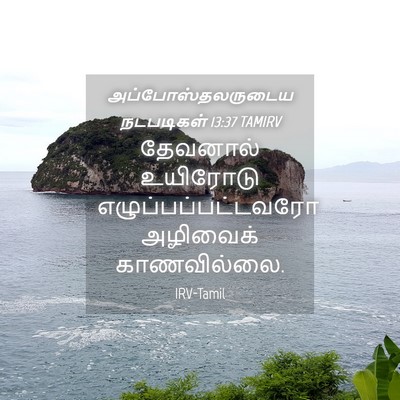 Picture 04 - அப்போஸ்தலருடைய நடபடிகள் 13:37 TAMIRV - தேவனால் உயிரோடு - Bible Verse Picture