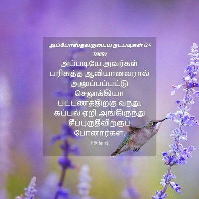 Picture 04 - அப்போஸ்தலருடைய நடபடிகள் 13:4 TAMIRV - அப்படியே அவர்கள் - Bible Verse Picture