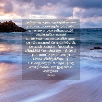 Picture 04 - அப்போஸ்தலருடைய நடபடிகள் 13:41 TAMIRV -  - Bible Verse Picture