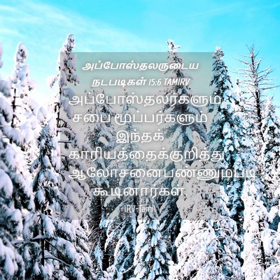 Picture 04 - அப்போஸ்தலருடைய நடபடிகள் 15:6 TAMIRV - அப்போஸ்தலர்களும், - Bible Verse Picture