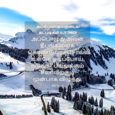 Picture 04 - அப்போஸ்தலருடைய நடபடிகள் 16:29 TAMIRV - அப்பொழுது அவன் - Bible Verse Picture