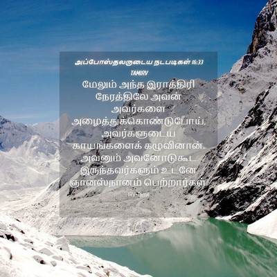 Picture 04 - அப்போஸ்தலருடைய நடபடிகள் 16:33 TAMIRV - மேலும் அந்த - Bible Verse Picture