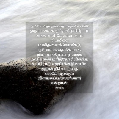 Picture 04 - அப்போஸ்தலருடைய நடபடிகள் 17:31 TAMIRV - ஒரு நாளைக் - Bible Verse Picture