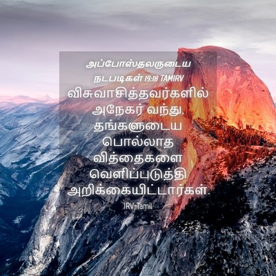 Picture 04 - அப்போஸ்தலருடைய நடபடிகள் 19:18 TAMIRV -  - Bible Verse Picture