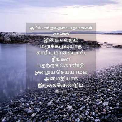 Picture 04 - அப்போஸ்தலருடைய நடபடிகள் 19:36 TAMIRV - இதை எவரும் - Bible Verse Picture