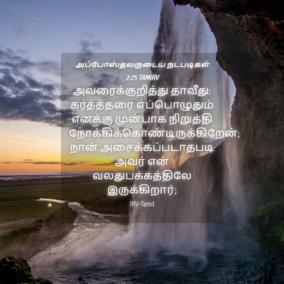 Picture 04 - அப்போஸ்தலருடைய நடபடிகள் 2:25 TAMIRV - அவரைக்குறித்து - Bible Verse Picture
