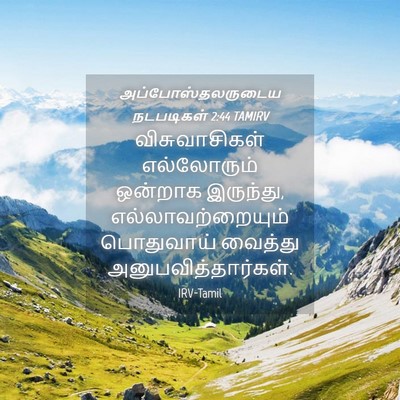 Picture 04 - அப்போஸ்தலருடைய நடபடிகள் 2:44 TAMIRV - விசுவாசிகள் - Bible Verse Picture