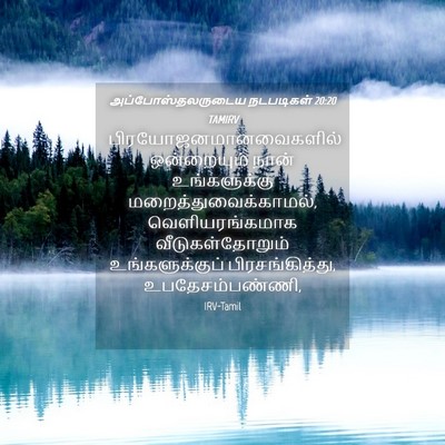 Picture 04 - அப்போஸ்தலருடைய நடபடிகள் 20:20 TAMIRV -  - Bible Verse Picture