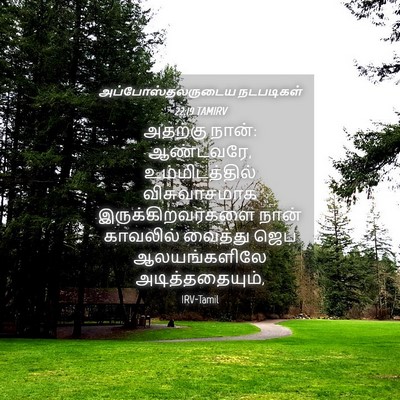 Picture 04 - அப்போஸ்தலருடைய நடபடிகள் 22:19 TAMIRV - அதற்கு நான்: - Bible Verse Picture