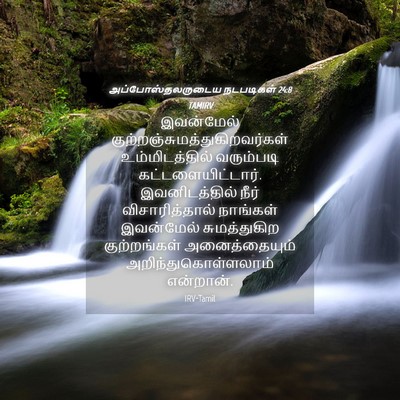 Picture 04 - அப்போஸ்தலருடைய நடபடிகள் 24:8 TAMIRV - இவன்மேல் - Bible Verse Picture