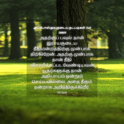 Picture 04 - அப்போஸ்தலருடைய நடபடிகள் 25:10 TAMIRV - அதற்குப் பவுல்: - Bible Verse Picture