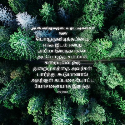Picture 04 - அப்போஸ்தலருடைய நடபடிகள் 27:39 TAMIRV -  - Bible Verse Picture
