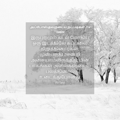 Picture 04 - அப்போஸ்தலருடைய நடபடிகள் 27:41 TAMIRV - இருபுறமும் கடல் - Bible Verse Picture