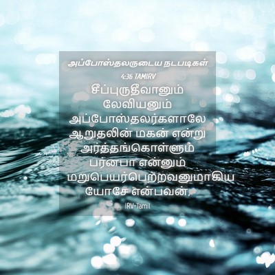 Picture 04 - அப்போஸ்தலருடைய நடபடிகள் 4:36 TAMIRV - சீப்புருதீவானும் - Bible Verse Picture