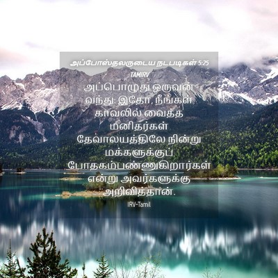 Picture 04 - அப்போஸ்தலருடைய நடபடிகள் 5:25 TAMIRV - அப்பொழுது ஒருவன் - Bible Verse Picture