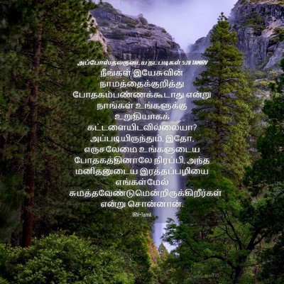 Picture 04 - அப்போஸ்தலருடைய நடபடிகள் 5:28 TAMIRV - நீங்கள் இயேசுவின் - Bible Verse Picture