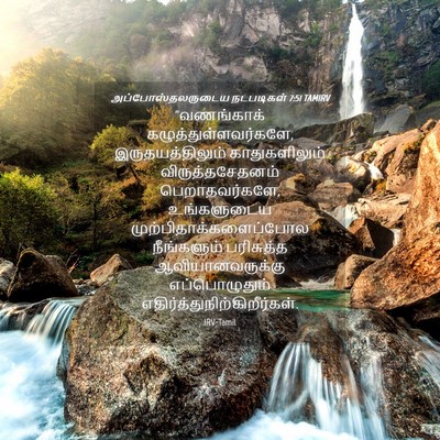 Picture 04 - அப்போஸ்தலருடைய நடபடிகள் 7:51 TAMIRV - “வணங்காக் - Bible Verse Picture
