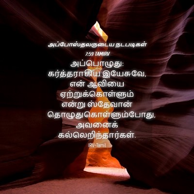 Picture 04 - அப்போஸ்தலருடைய நடபடிகள் 7:59 TAMIRV - அப்பொழுது: - Bible Verse Picture