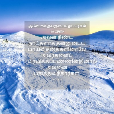 Picture 04 - அப்போஸ்தலருடைய நடபடிகள் 8:11 TAMIRV - அவன் நீண்ட - Bible Verse Picture