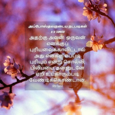 Picture 04 - அப்போஸ்தலருடைய நடபடிகள் 8:31 TAMIRV - அதற்கு அவன்: - Bible Verse Picture