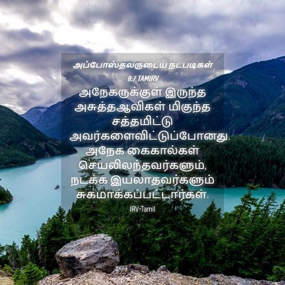 Picture 04 - அப்போஸ்தலருடைய நடபடிகள் 8:7 TAMIRV - அநேகருக்குள் - Bible Verse Picture