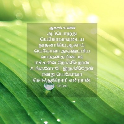 Picture 04 - ஆகாய் 1:13 TAMIRV - அப்பொழுது - Bible Verse Picture