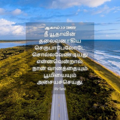 Picture 04 - ஆகாய் 2:21 TAMIRV - நீ யூதாவின் - Bible Verse Picture