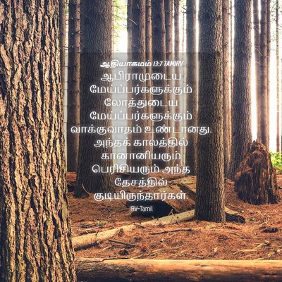 Picture 04 - ஆதியாகமம் 13:7 TAMIRV - ஆபிராமுடைய - Bible Verse Picture