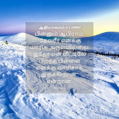 Picture 04 - ஆதியாகமம் 15:3 TAMIRV - பின்னும் ஆபிராம்: - Bible Verse Picture